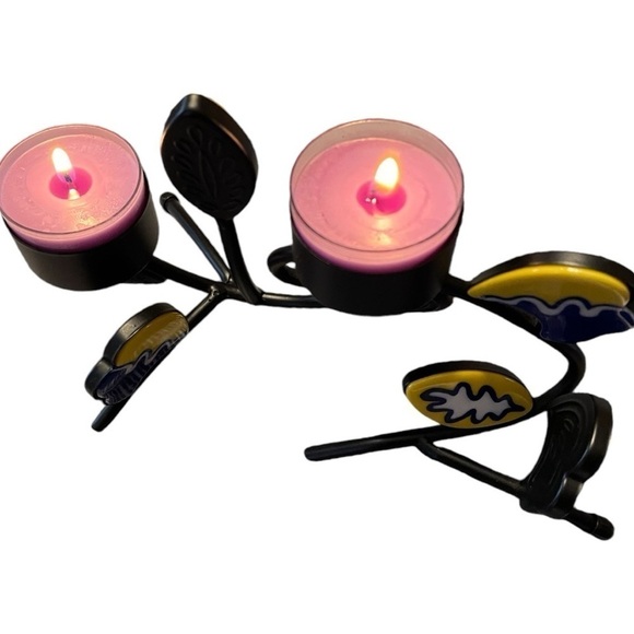 Partylite double sided tea light holder, Provence, metal and ceramic, EUC - Picture 7 of 7